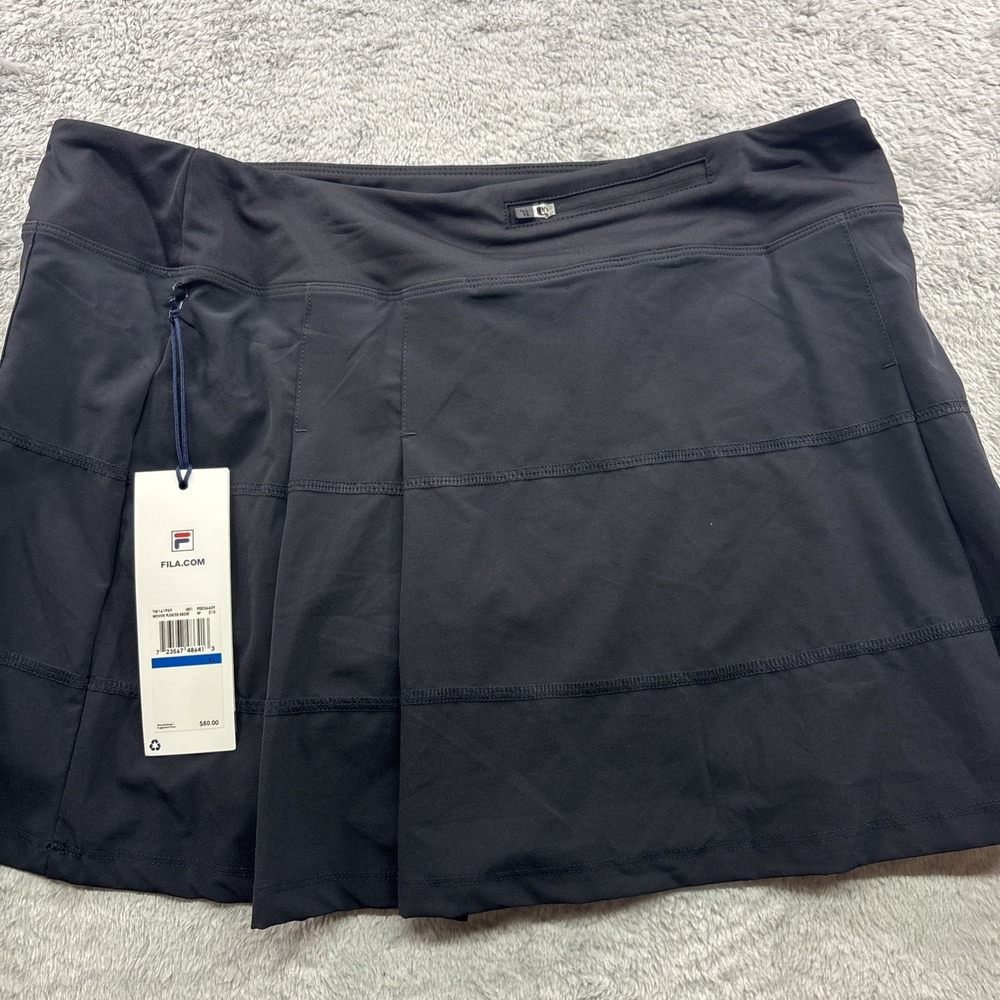 Fila Women's Essential Woven Pleated Skort, Black, XL Athletic‎ Stretch - Picture 7 of 7